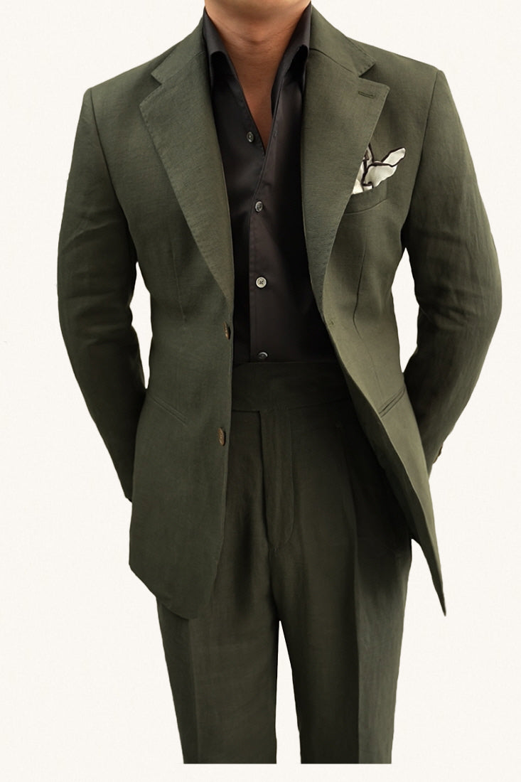 MONSEN Suitory Half-Lined 100% Linen Suit product image