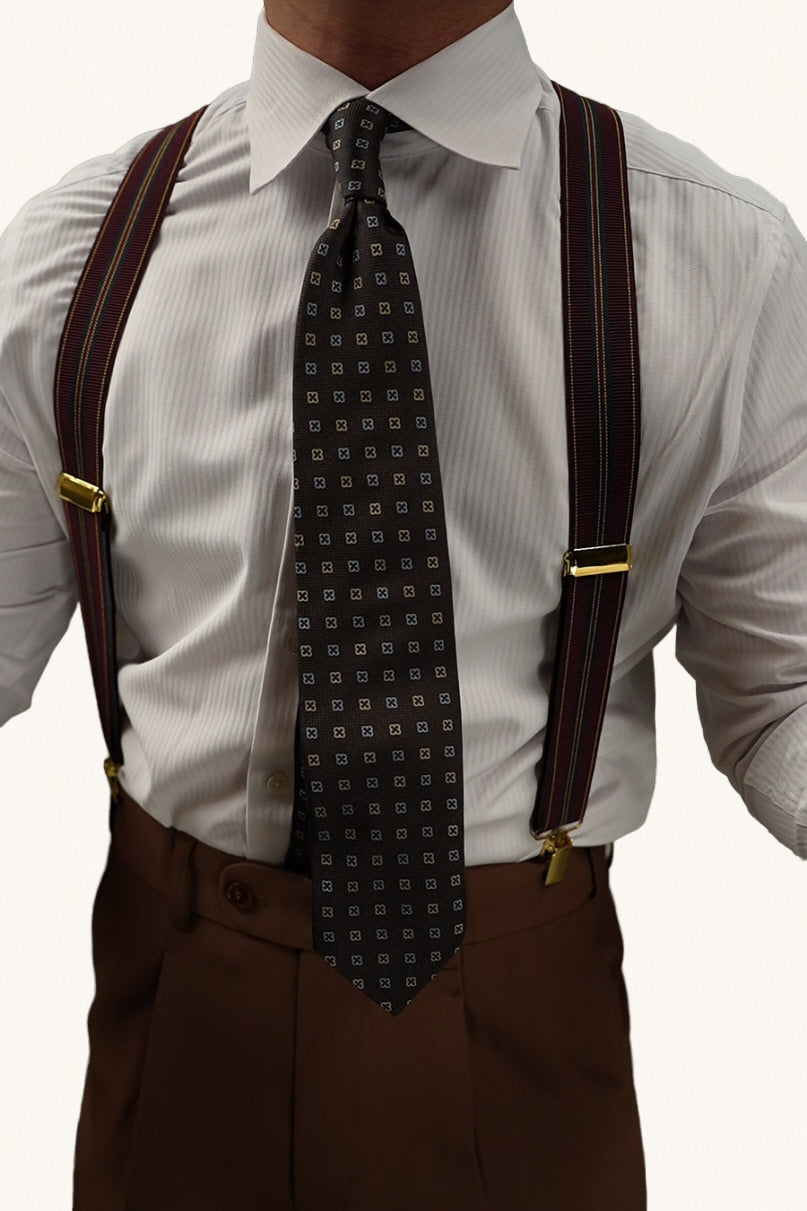 MONSEN Suitory Windsor-Collar Stripe Shirt in Cotton product image