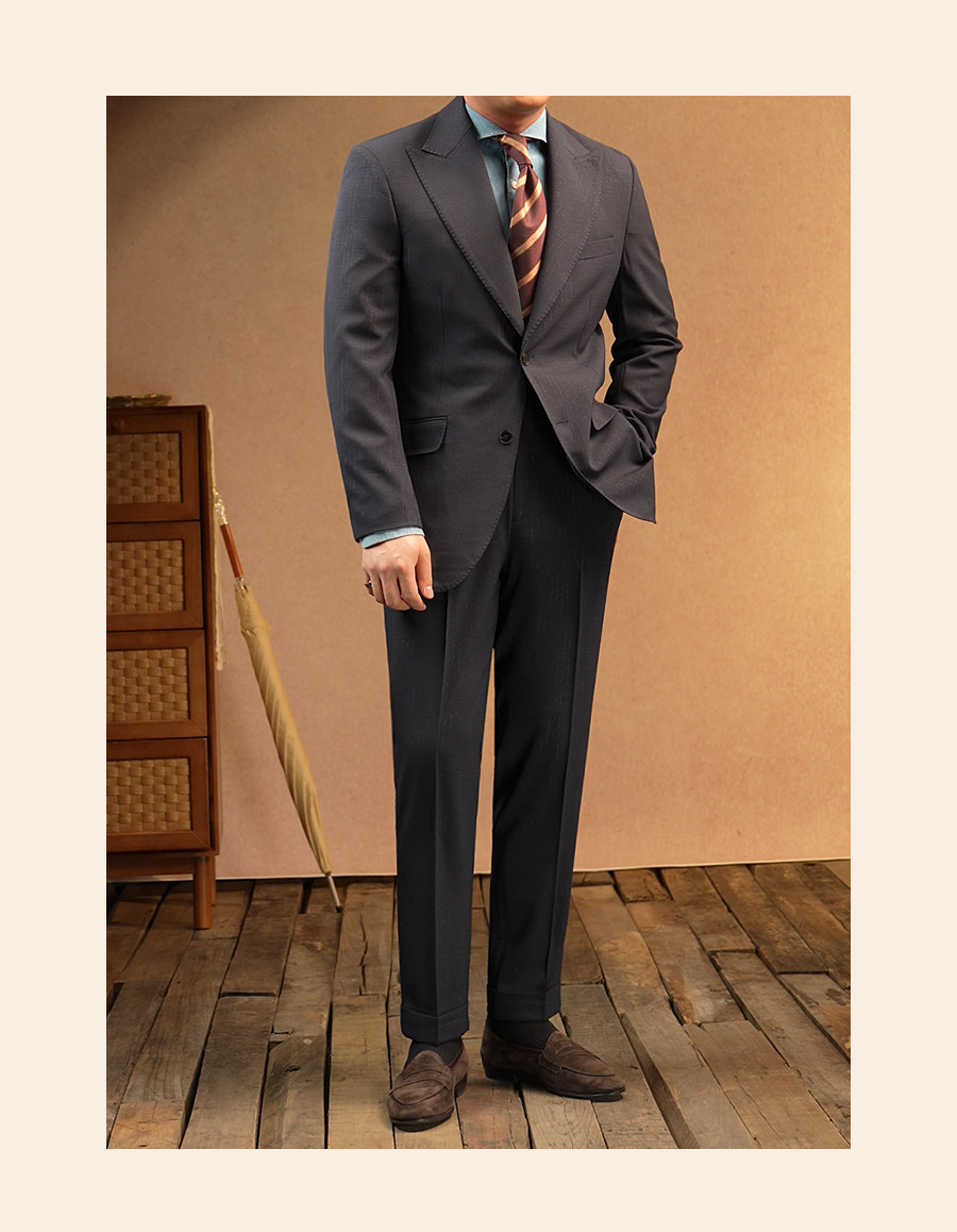 MONSEN Suitory Peak Lapel Formal Business Suit in Performance Blend product image