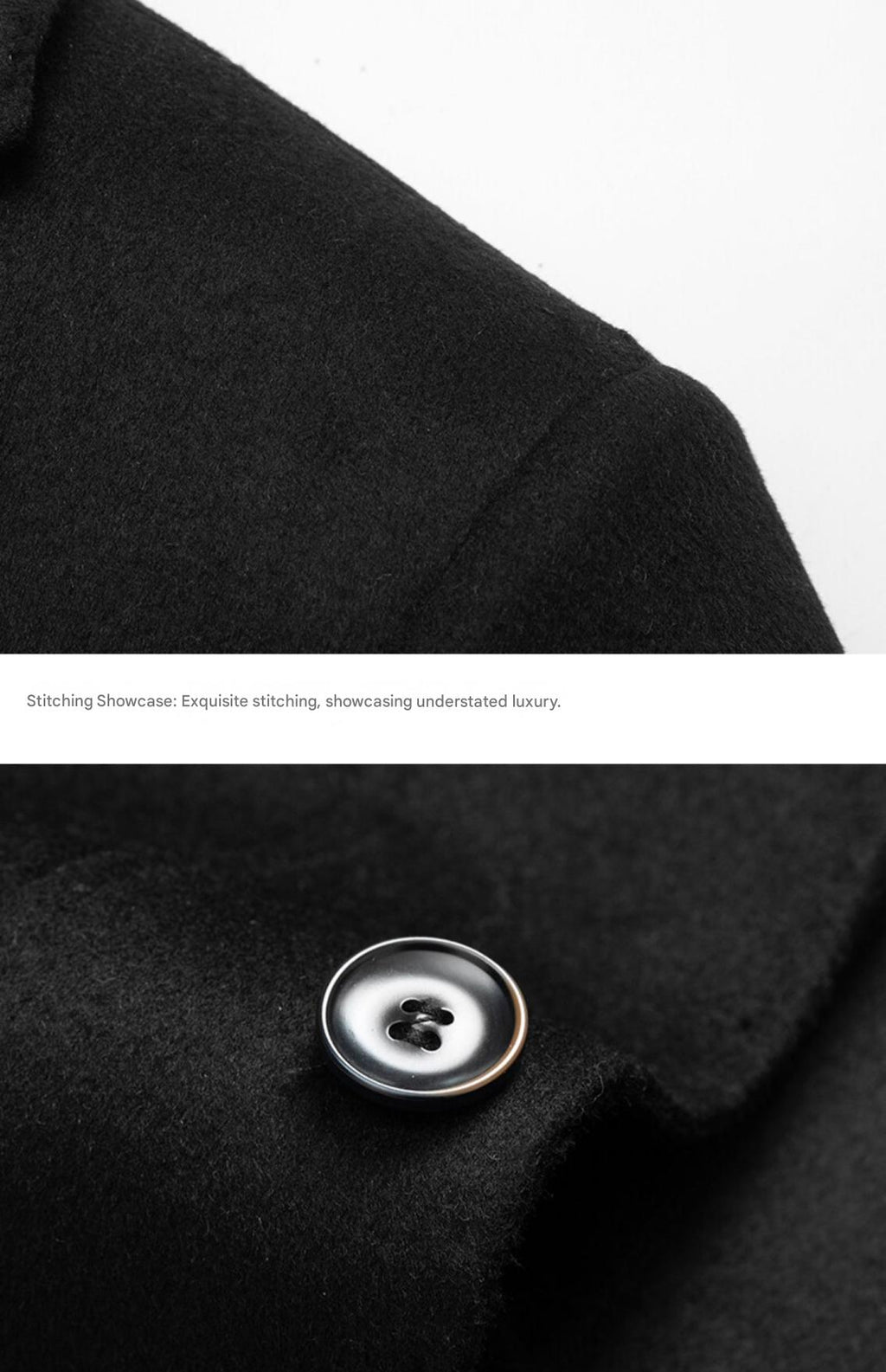 Goose-Down Liner Wool Overcoat