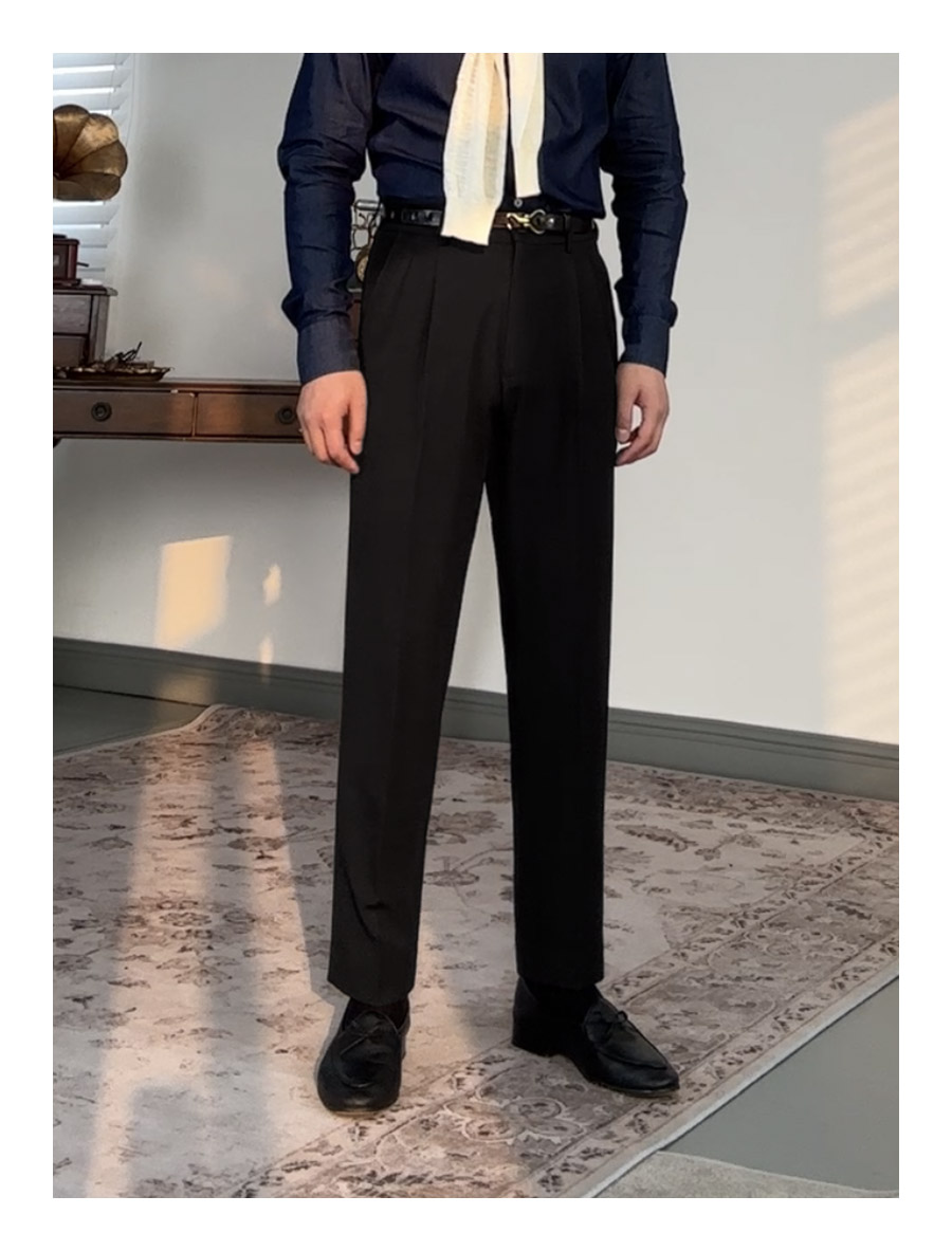 MONSEN Suitory Solid-Color Straight Pants in Performance Blend product image