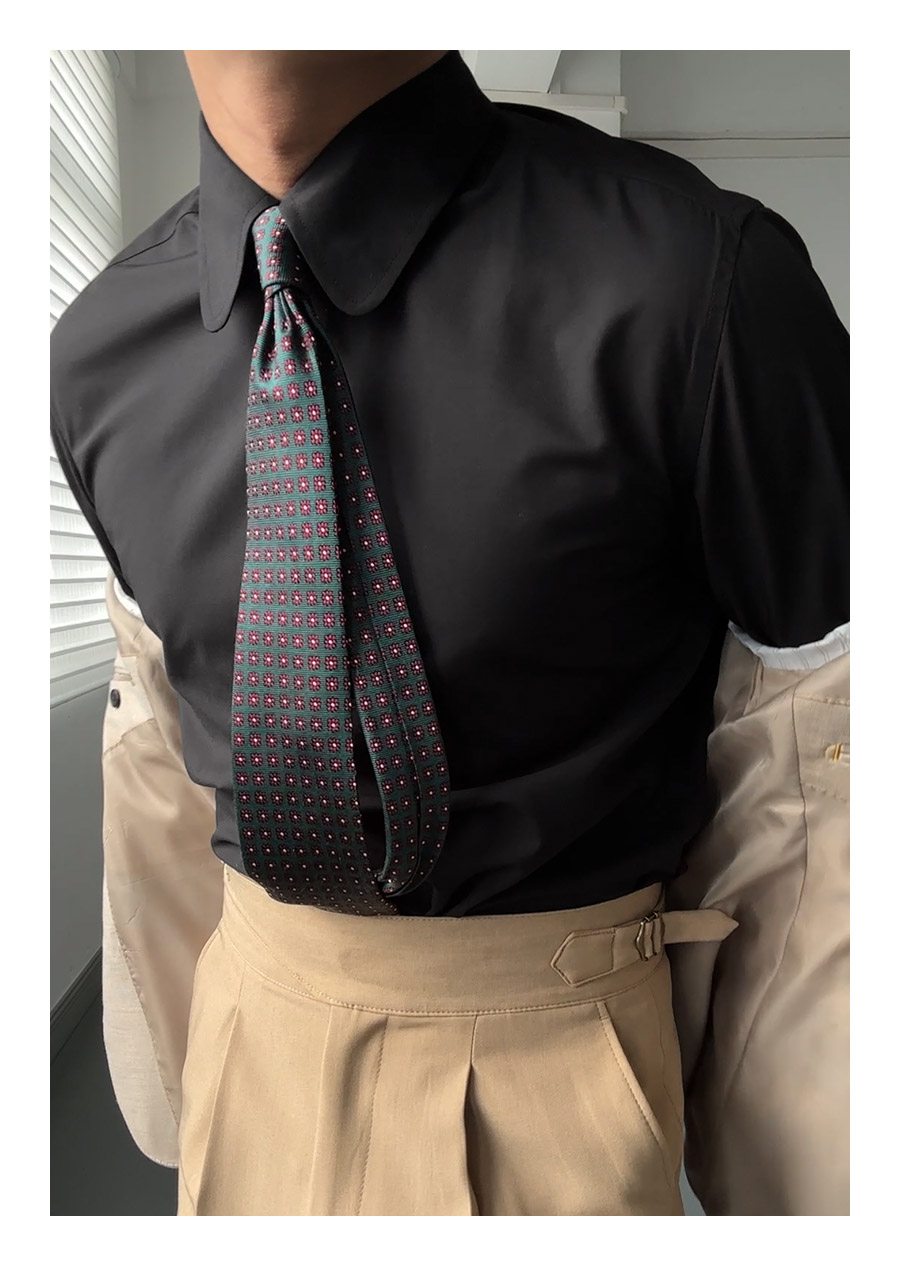 Vintage Rounded-Collar Dress Shirt
