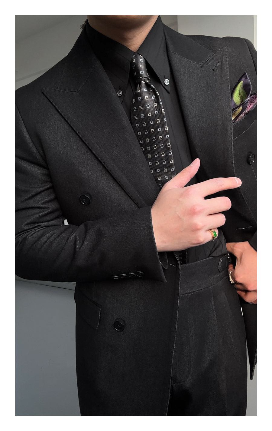 Double-Breasted Peak-Lapel Suit