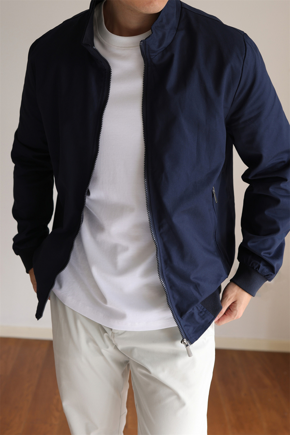 MONSEN Suitory Lightweight G9 Harrington Stand Collar Jacket in Performance Blend product image