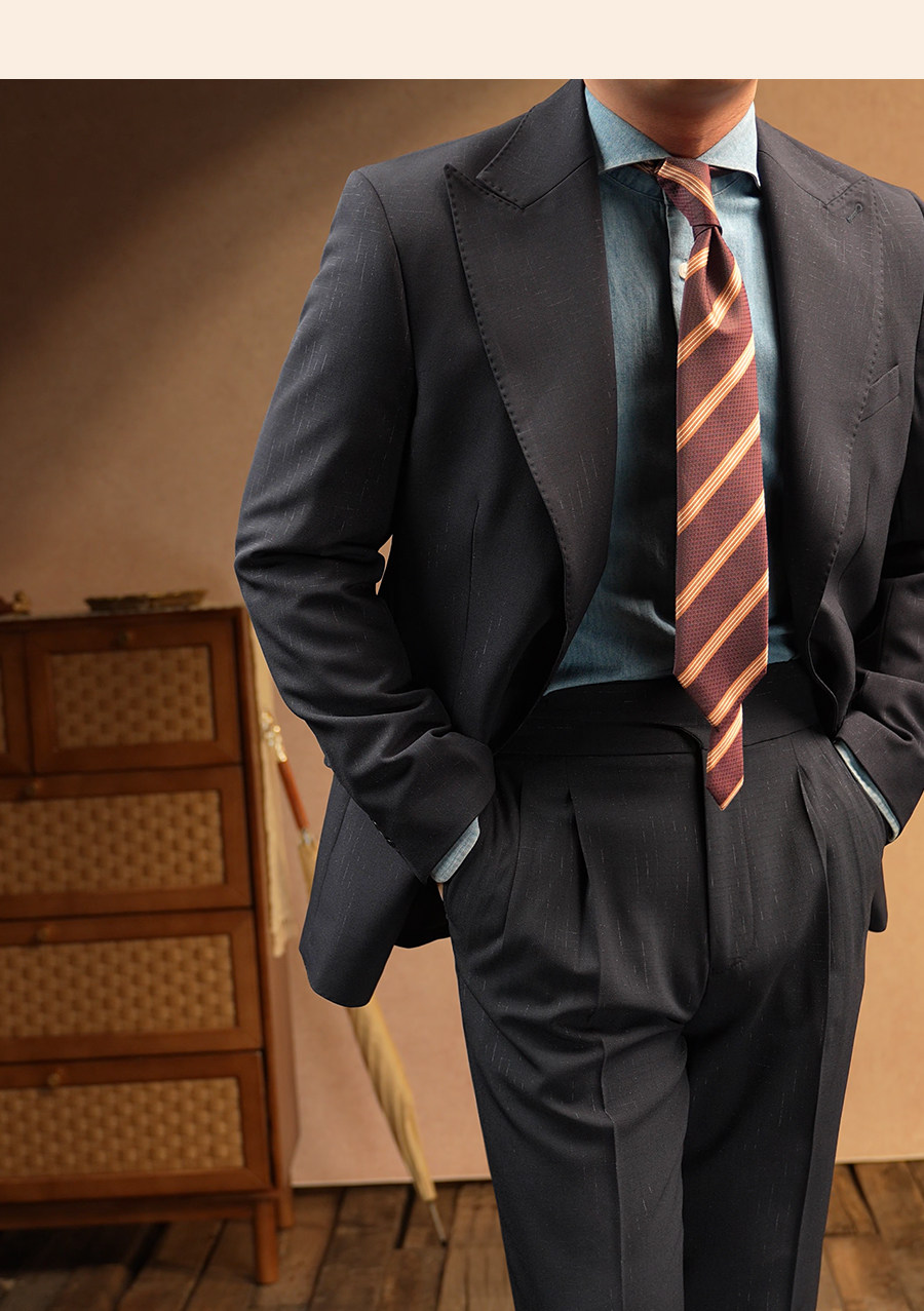 MONSEN Suitory Peak Lapel Formal Business Suit in Performance Blend product image
