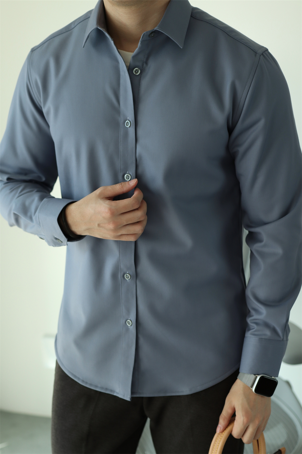 Non-Iron Fleece-Lined Stretch Shirt