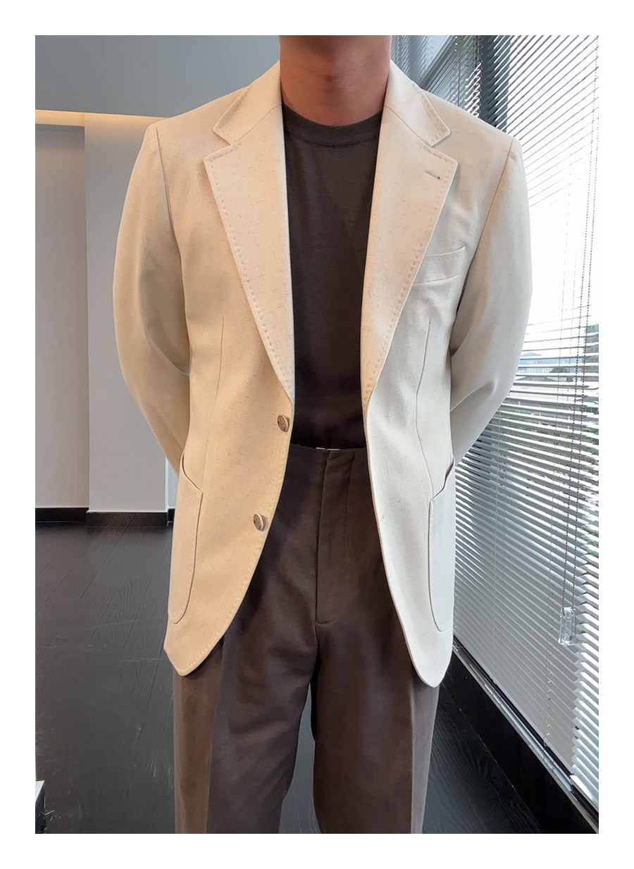 MONSEN Suitory SB, Slim 100% Linen Blazer product image