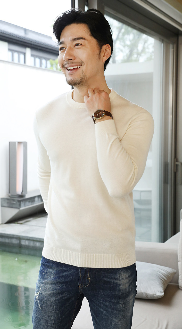 MONSEN Suitory 100% Wool Lightweight Crewneck Knit product image