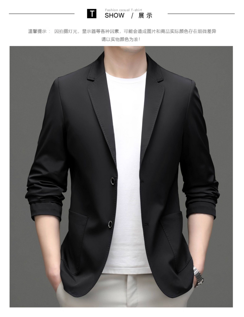MONSEN Suitory Lightweight Anti-Wrinkle Blazer in Silk Blend product image