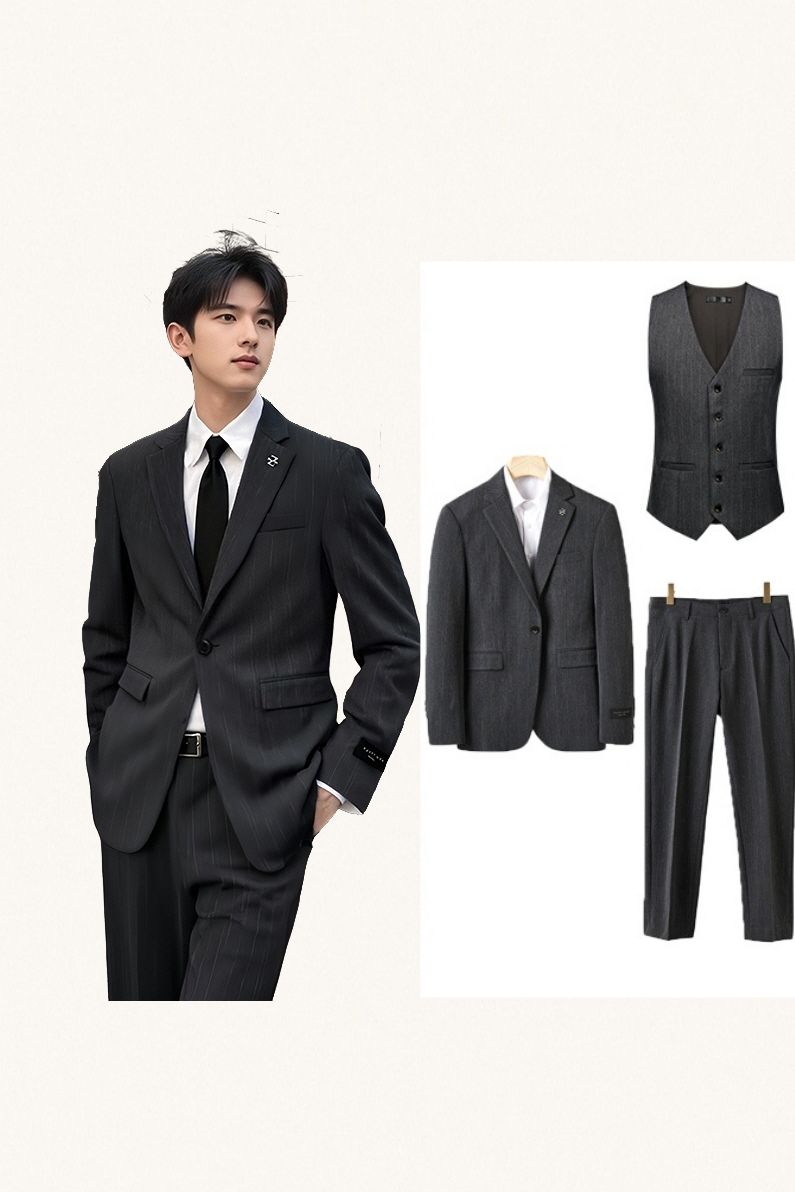 MONSEN Suitory Slim-Fit British Style Solid Suit in Performance Blend product image