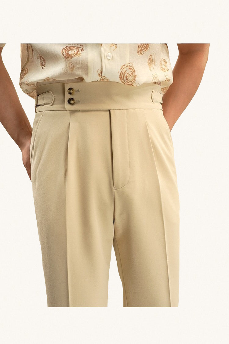 MONSEN Suitory Neapolitan High-Waist Straight Trousers in Performance Blend product image