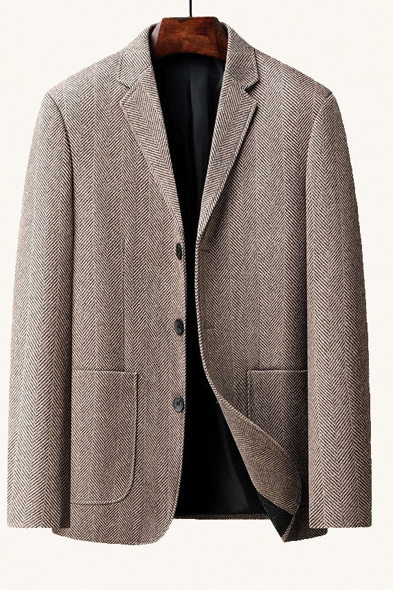 MONSEN Suitory 3 Button Herringbone Jacket in Performance Blend product image