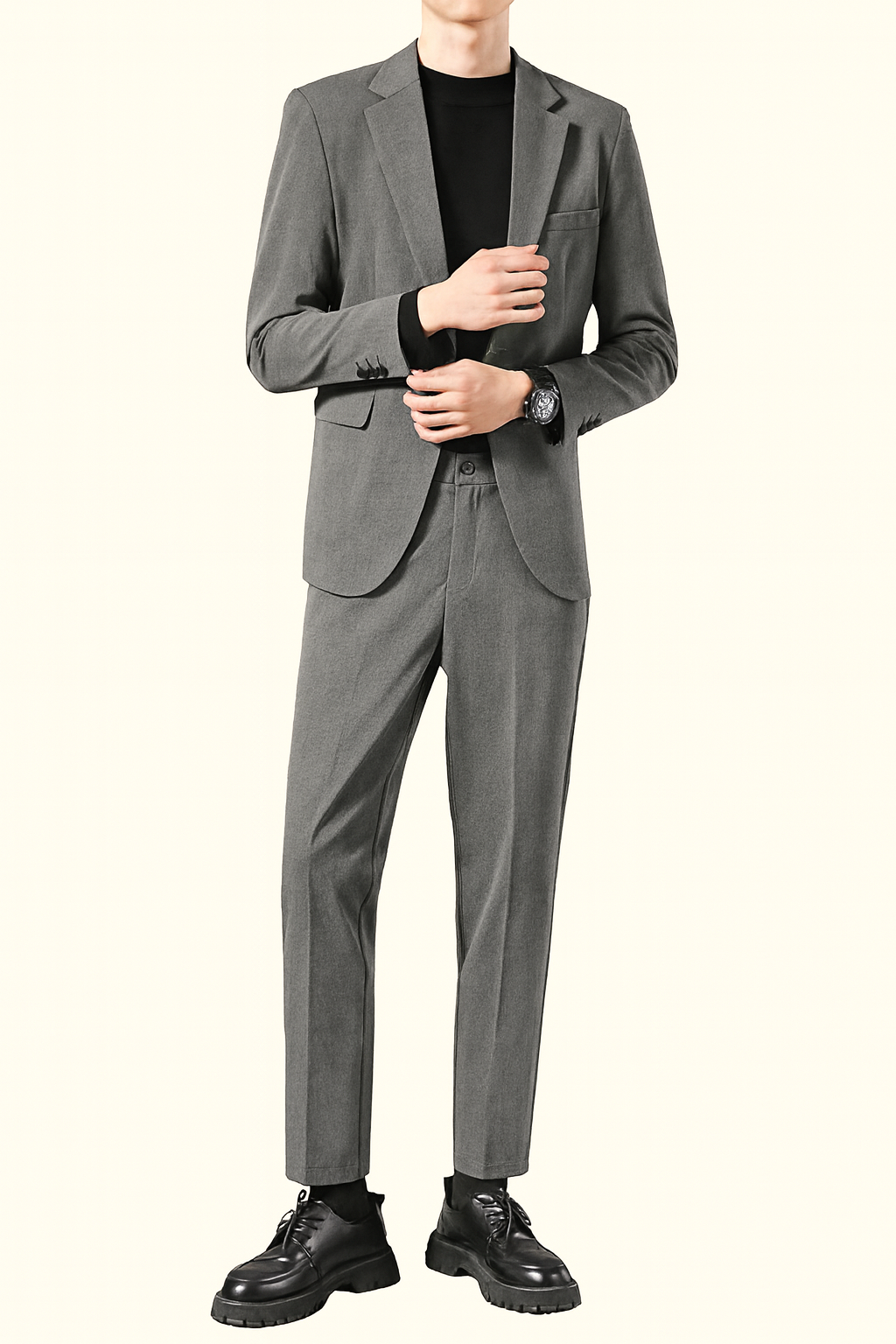 MONSEN Suitory Sharp Style One Perfect Suit in Performance Blend front view