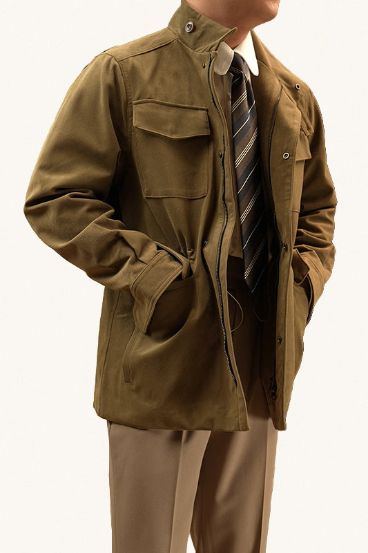 MONSEN Suitory Corduroy Field Jacket | M65-Inspired in Performance Blend front view