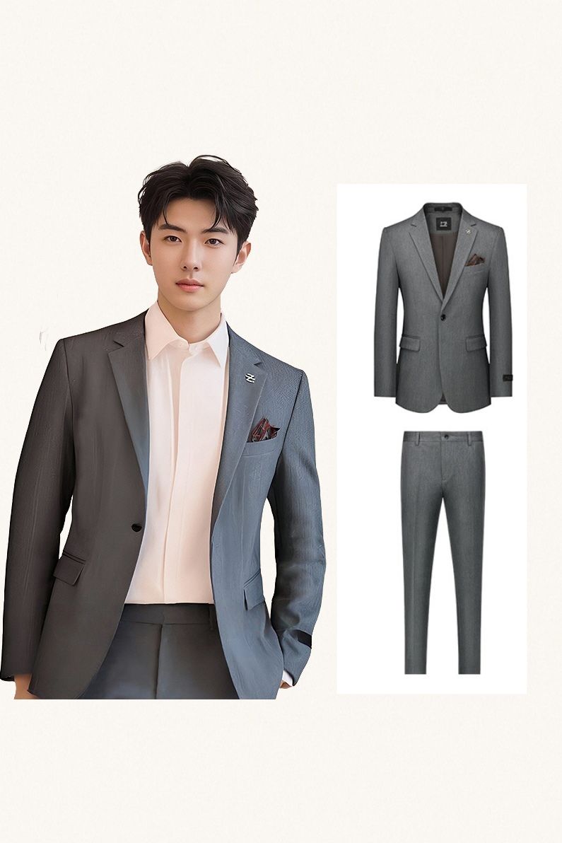 MONSEN Suitory Slim-Fit British Style Solid Suit in Performance Blend product image