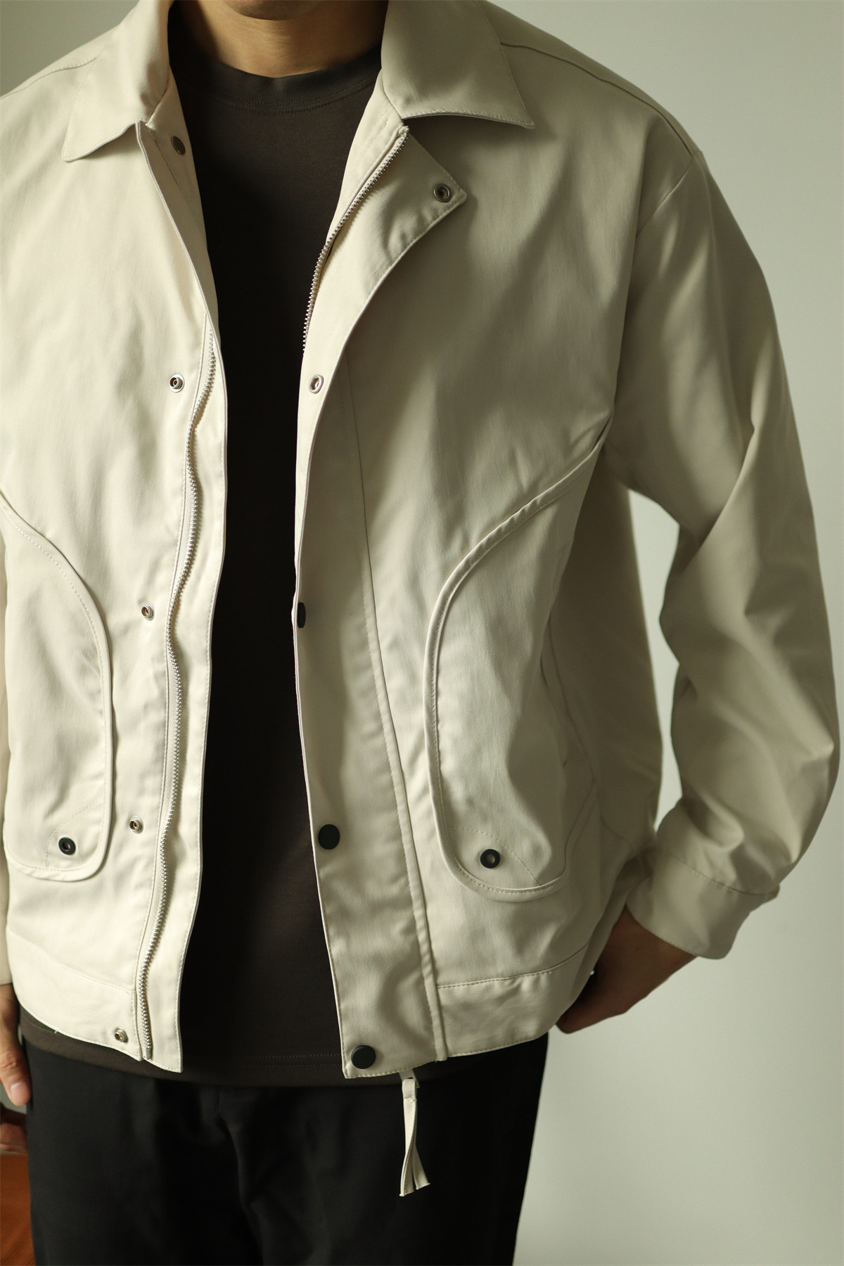 MONSEN Suitory Workwear Pocket Padded Coach Jacket in Cotton product image
