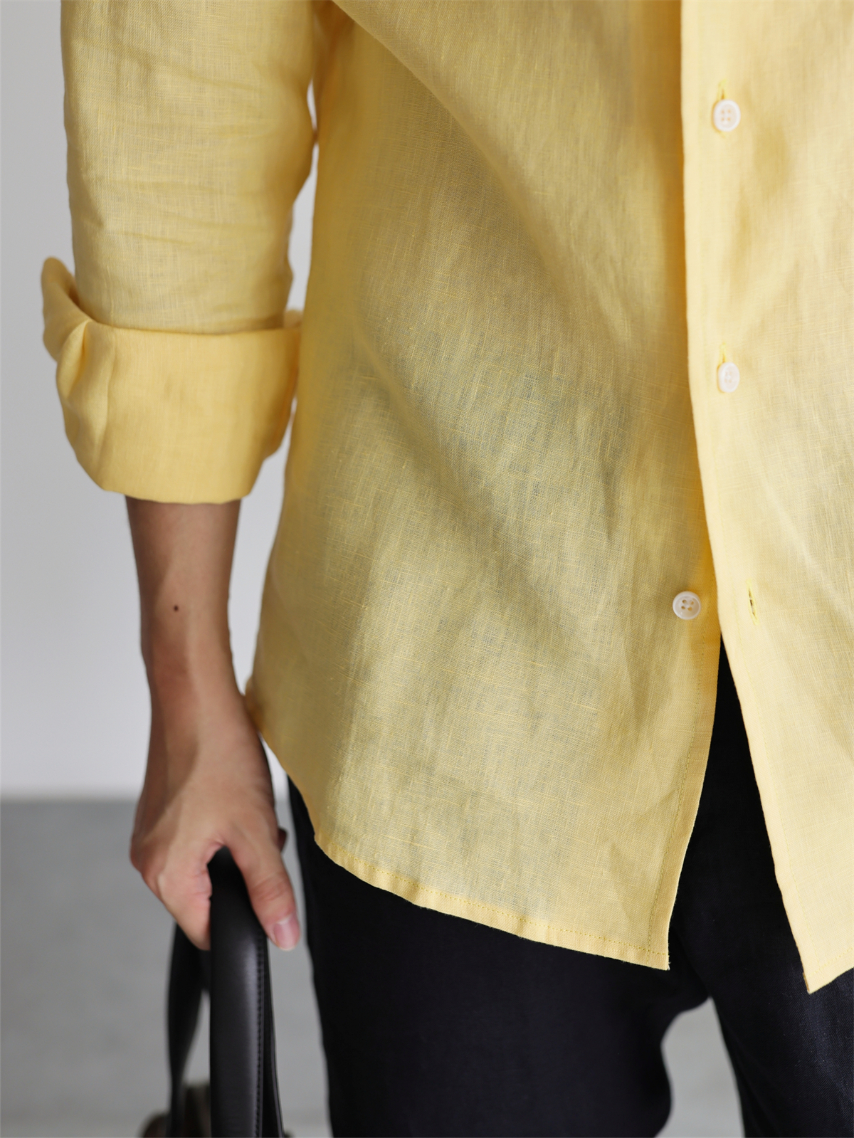 100% Linen One-Piece Collar Shirt