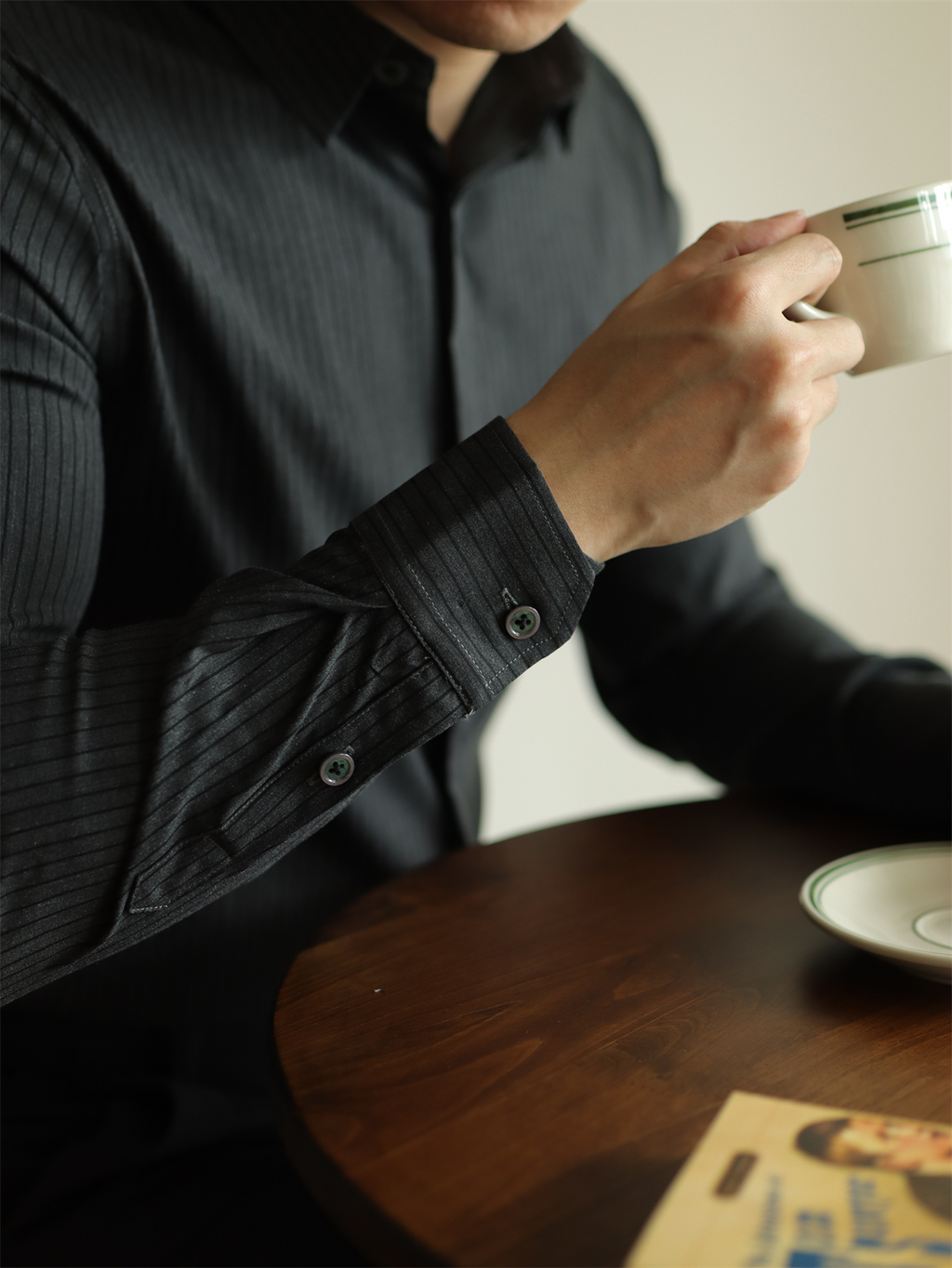 MONSEN Suitory Wrinkle-Free Striped Shirt in Performance Blend product image