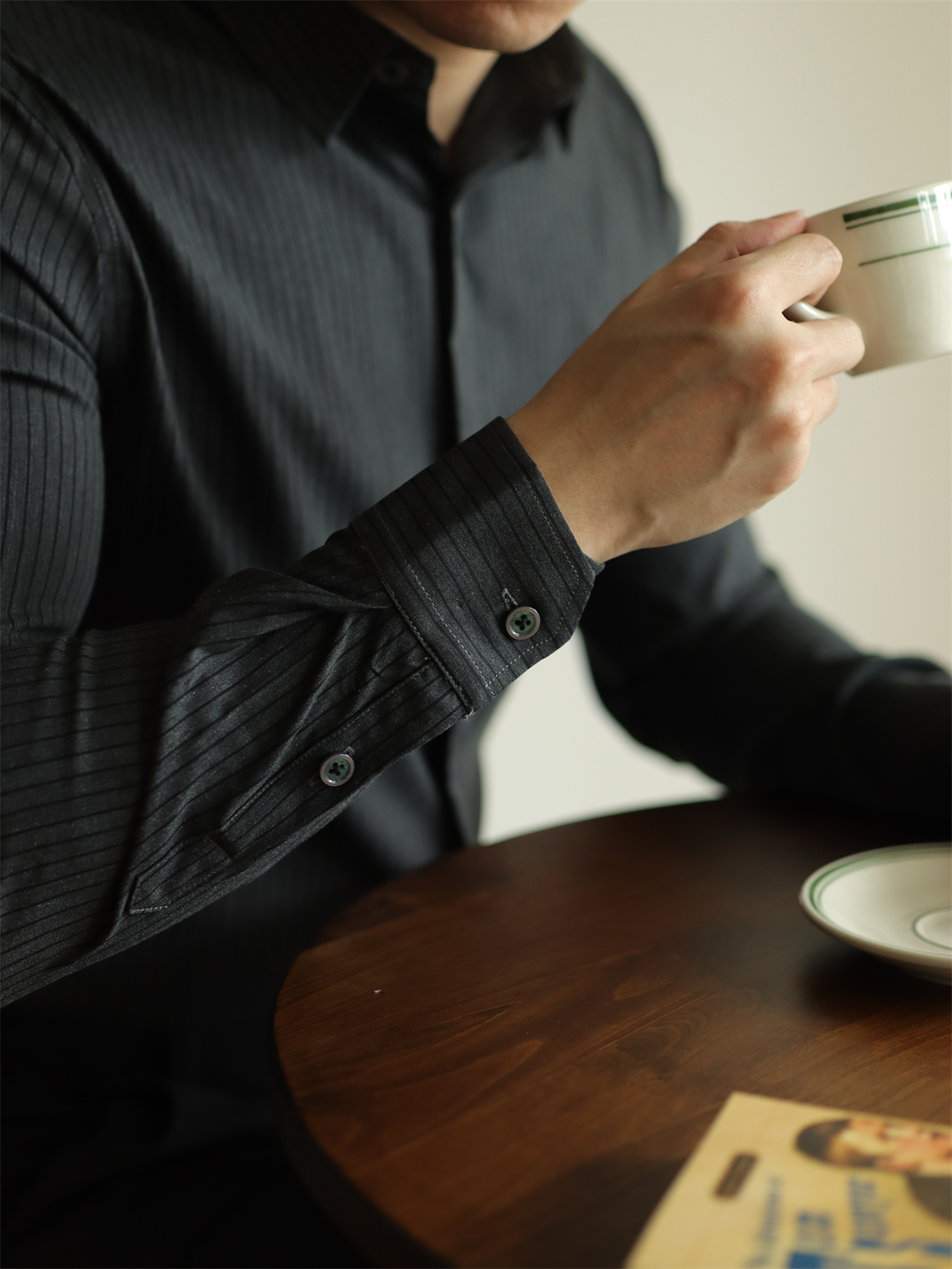 MONSEN Suitory Wrinkle-Free Striped Shirt in Performance Blend product image