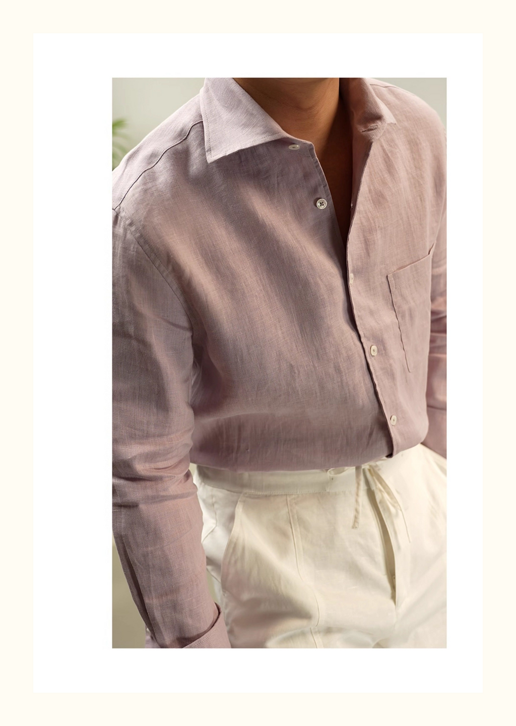 MONSEN Suitory 100% Linen Relaxed Shirt product image