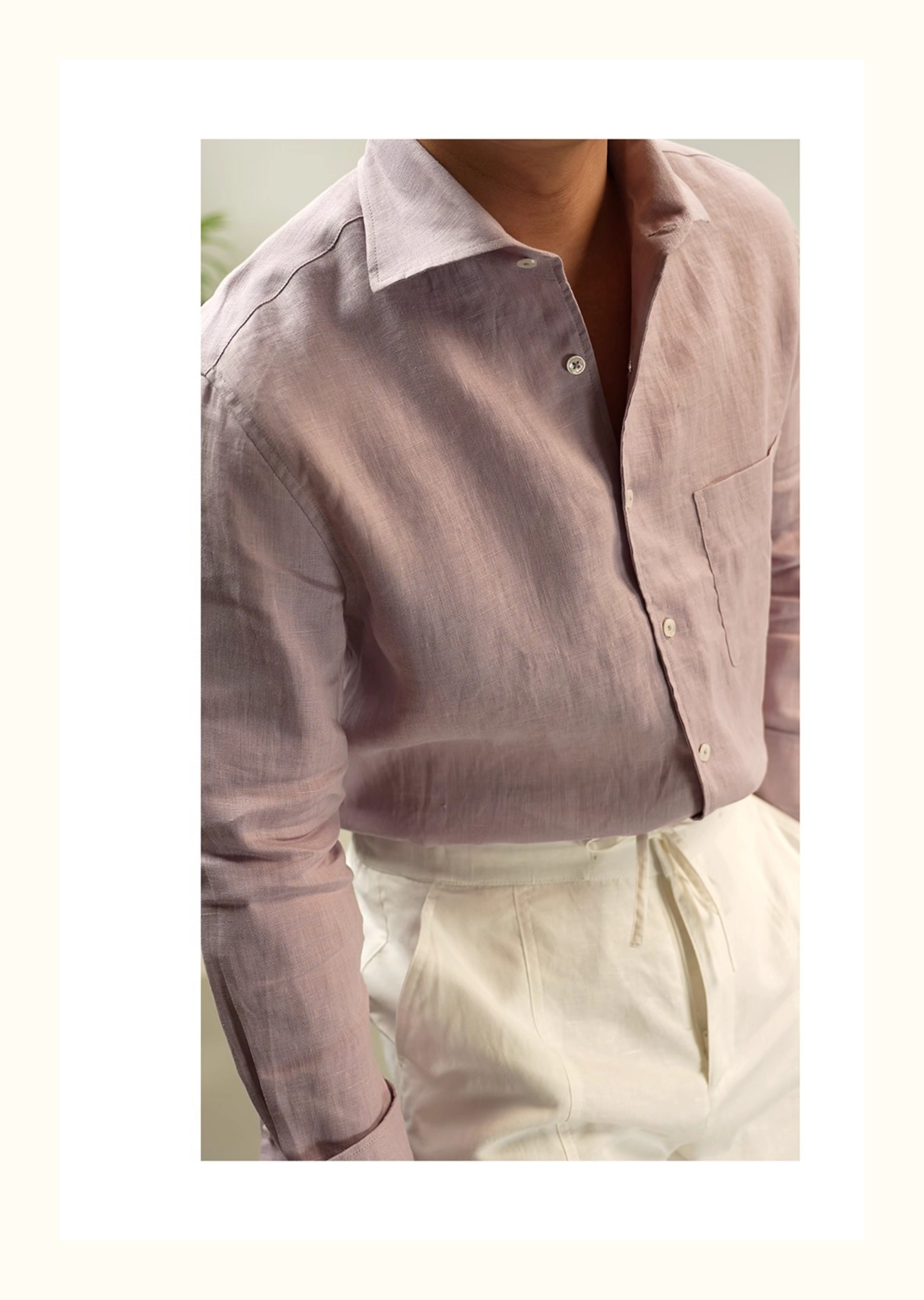 MONSEN Suitory 100% Linen Relaxed Shirt product image