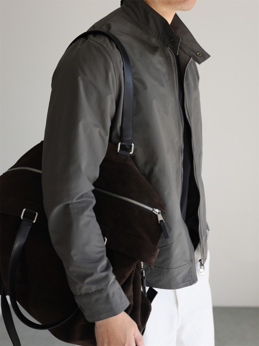 MONSEN Suitory Lightweight G9 Harrington Subtle Jacket in Performance Blend product image