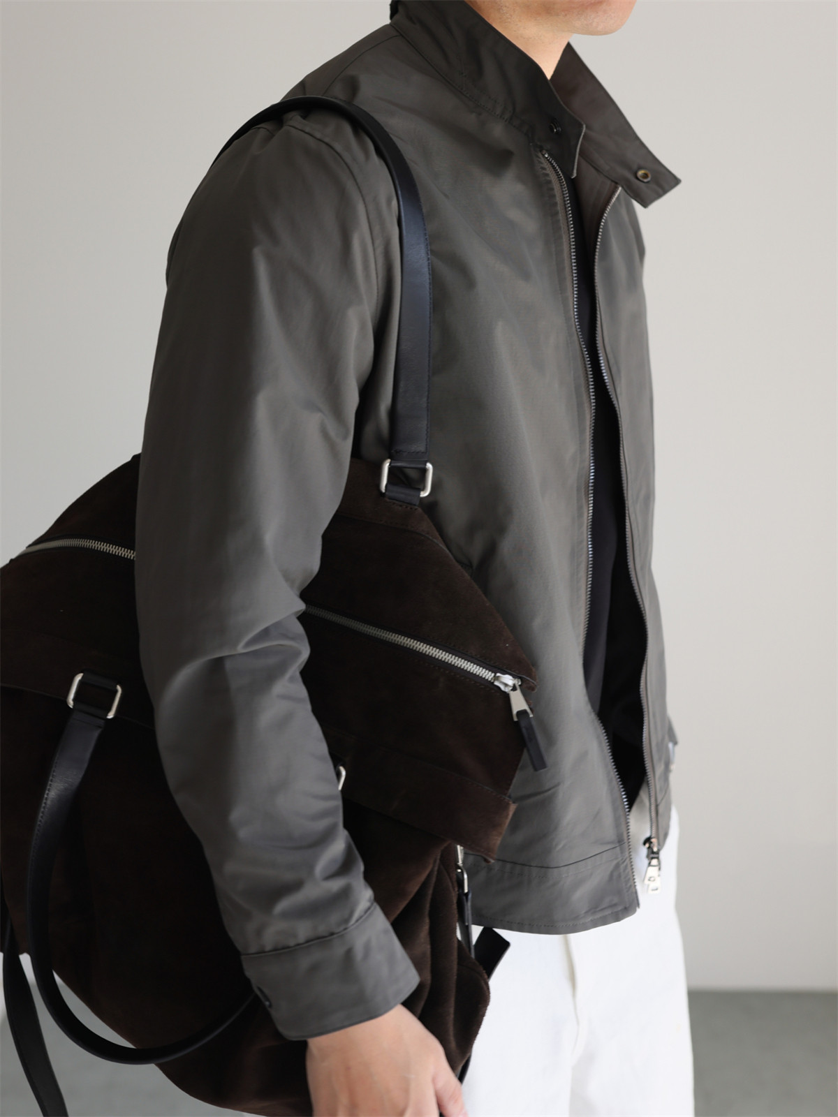 MONSEN Suitory Lightweight G9 Harrington Subtle Jacket in Performance Blend product image
