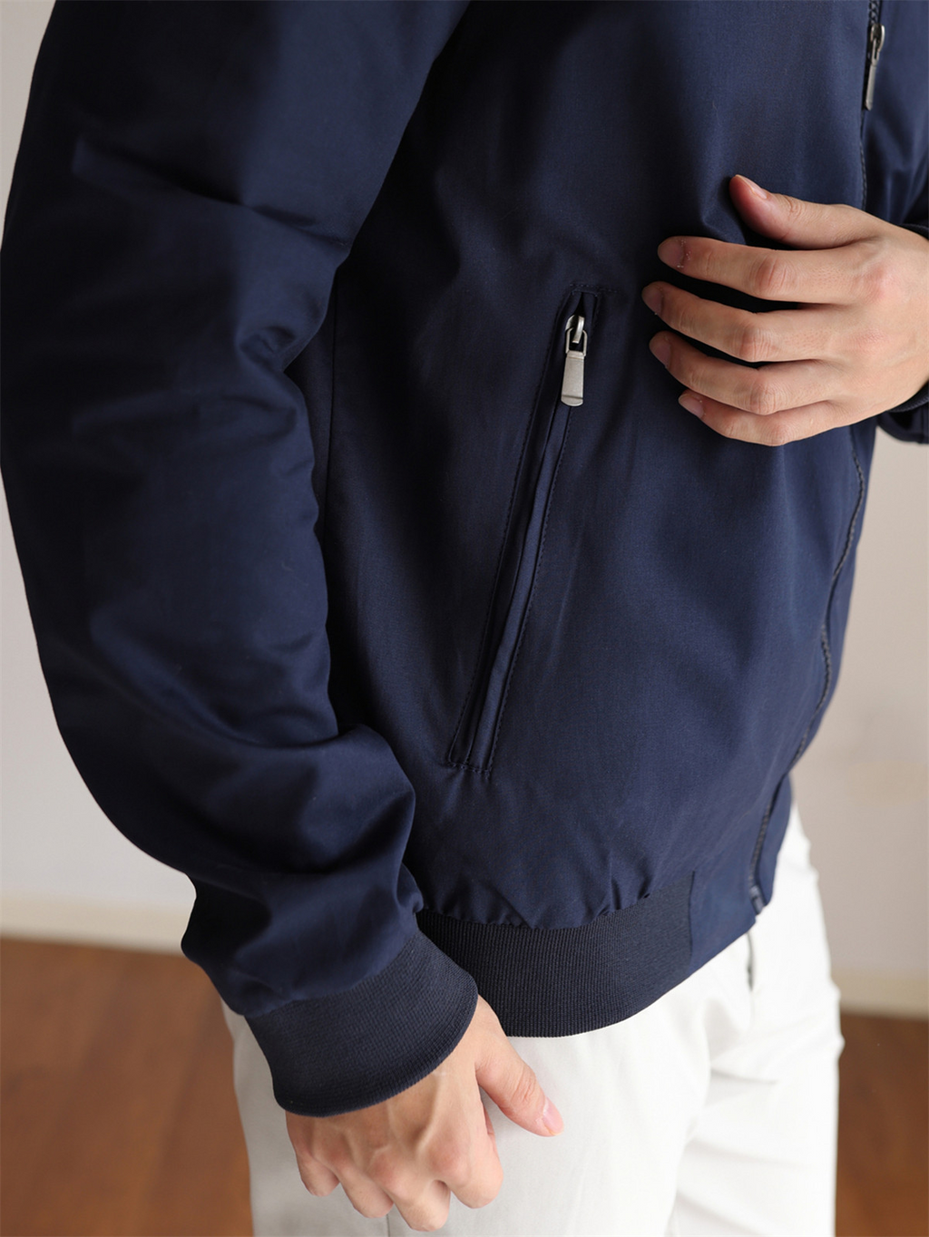 MONSEN Suitory Lightweight G9 Harrington Stand Collar Jacket in Performance Blend product image