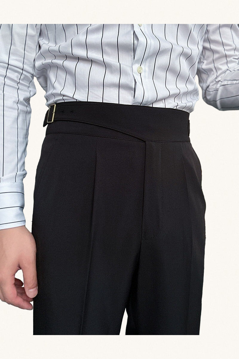 MONSEN Suitory Neapolitan High-Waist Straight Trousers in Performance Blend product image