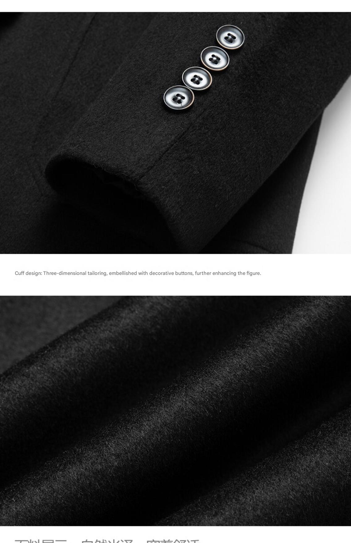 Goose-Down Liner Wool Overcoat