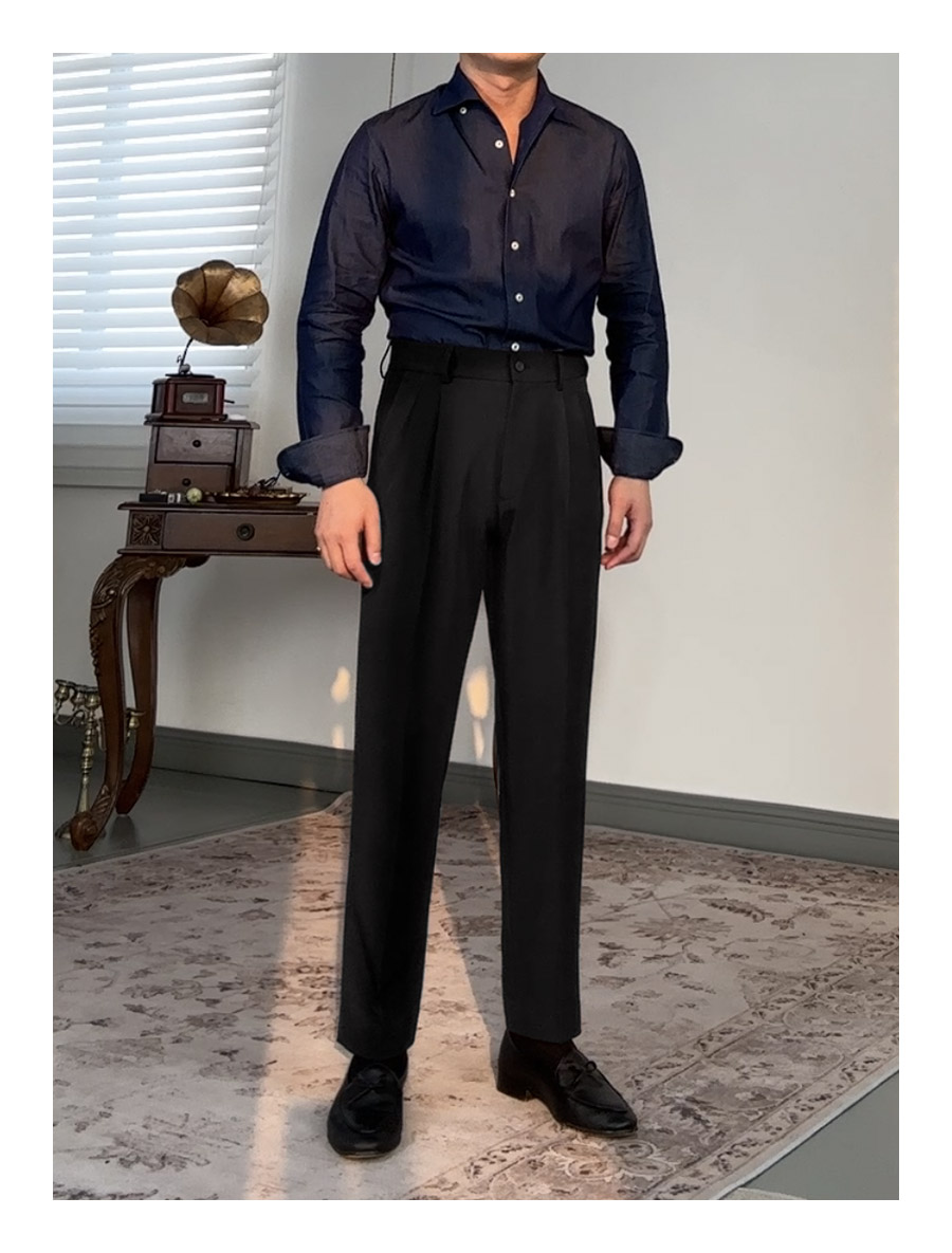MONSEN Suitory Solid-Color Straight Pants in Performance Blend product image