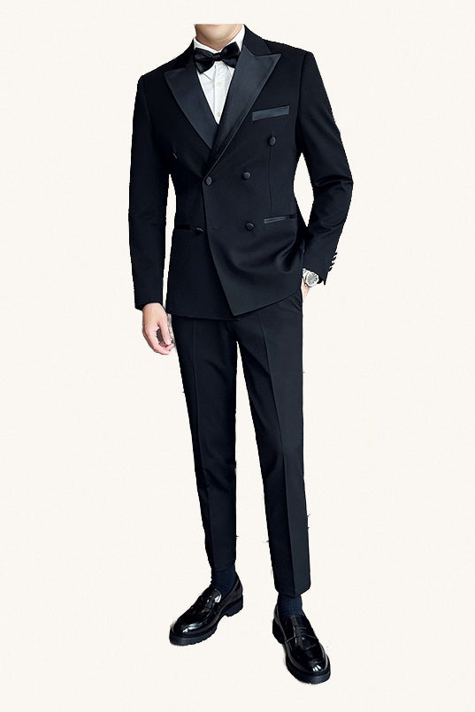 MONSEN Suitory Slim Fit Tuxedo Suit in Wool product image