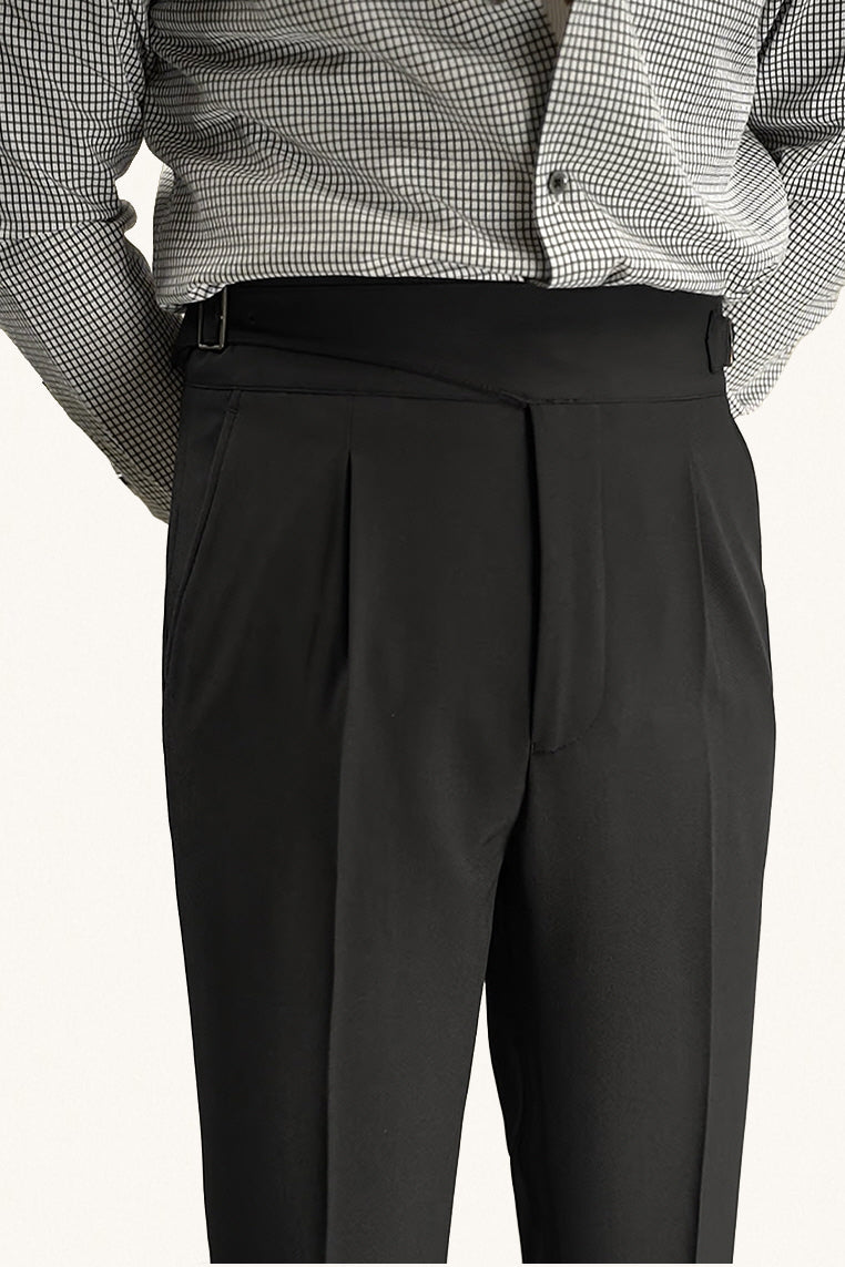 MONSEN Suitory Single-Pleated Trousers in Performance Blend product image