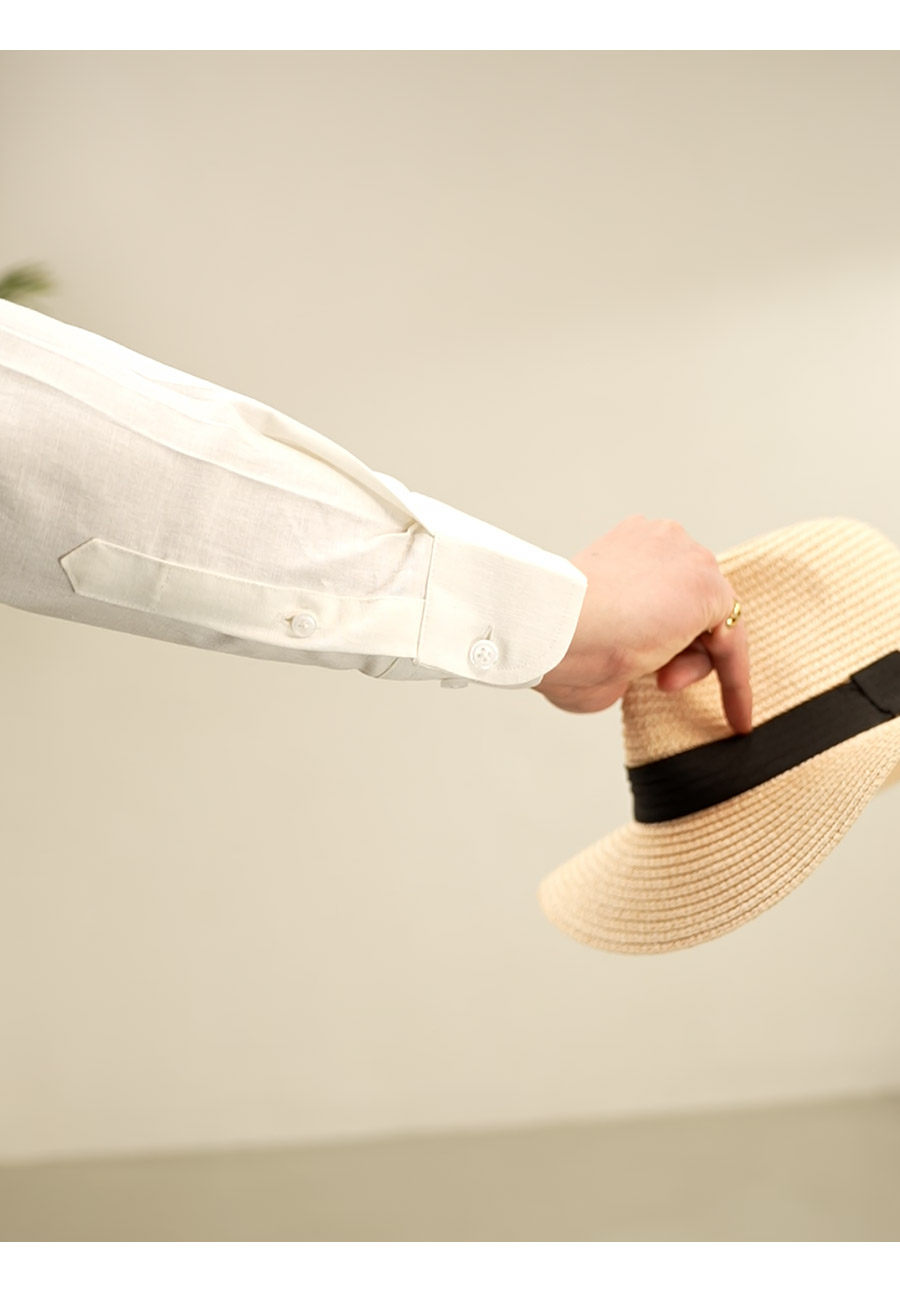 MONSEN Suitory Cotton-Linen Windsor Collar Shirt product image
