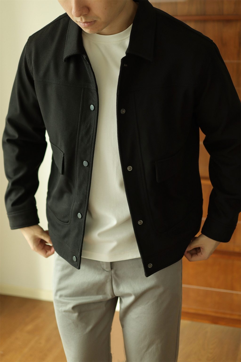 MONSEN Suitory Textured Twill Pocket Work Jacket product image