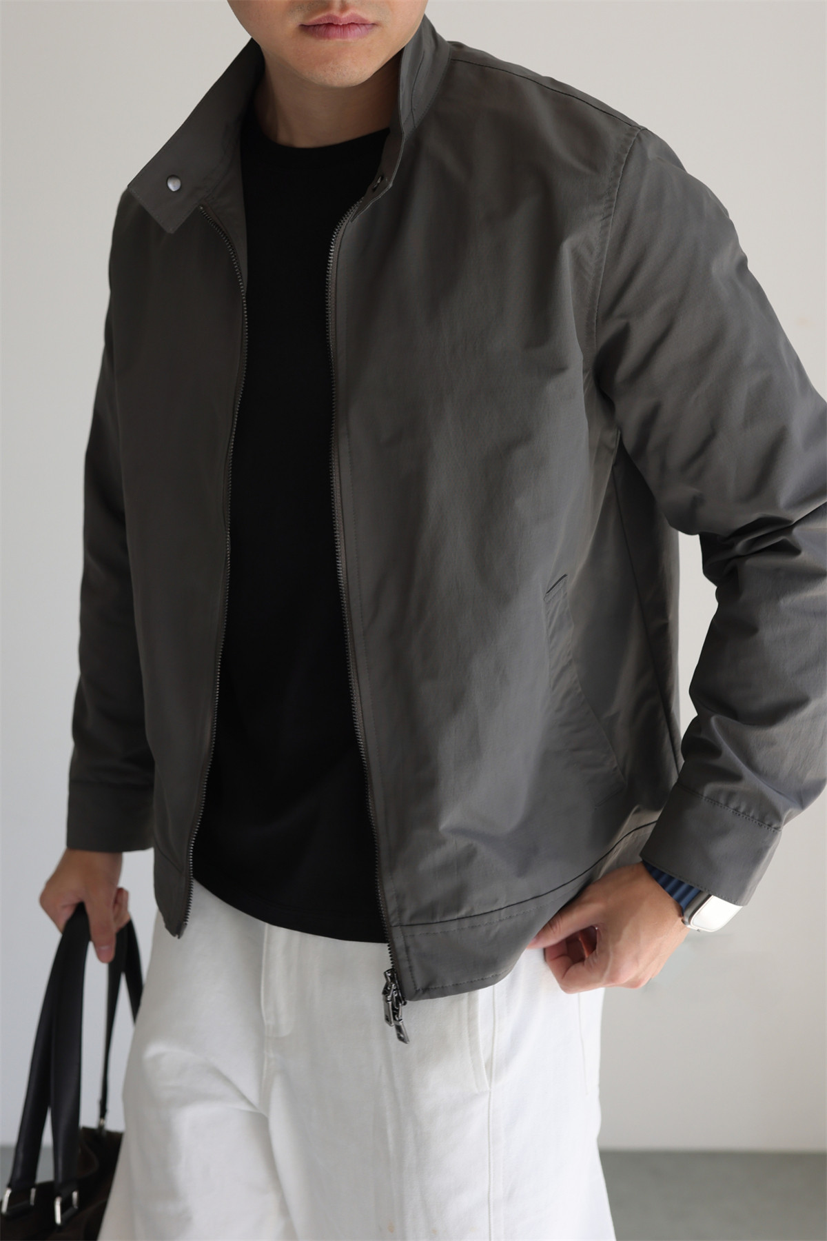 MONSEN Suitory Lightweight G9 Harrington Subtle Jacket in Performance Blend product image