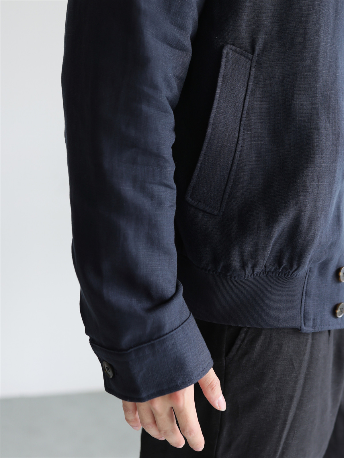 MONSEN Suitory Tencel-Linen Lightweight Sheen Lapel Jacket product image