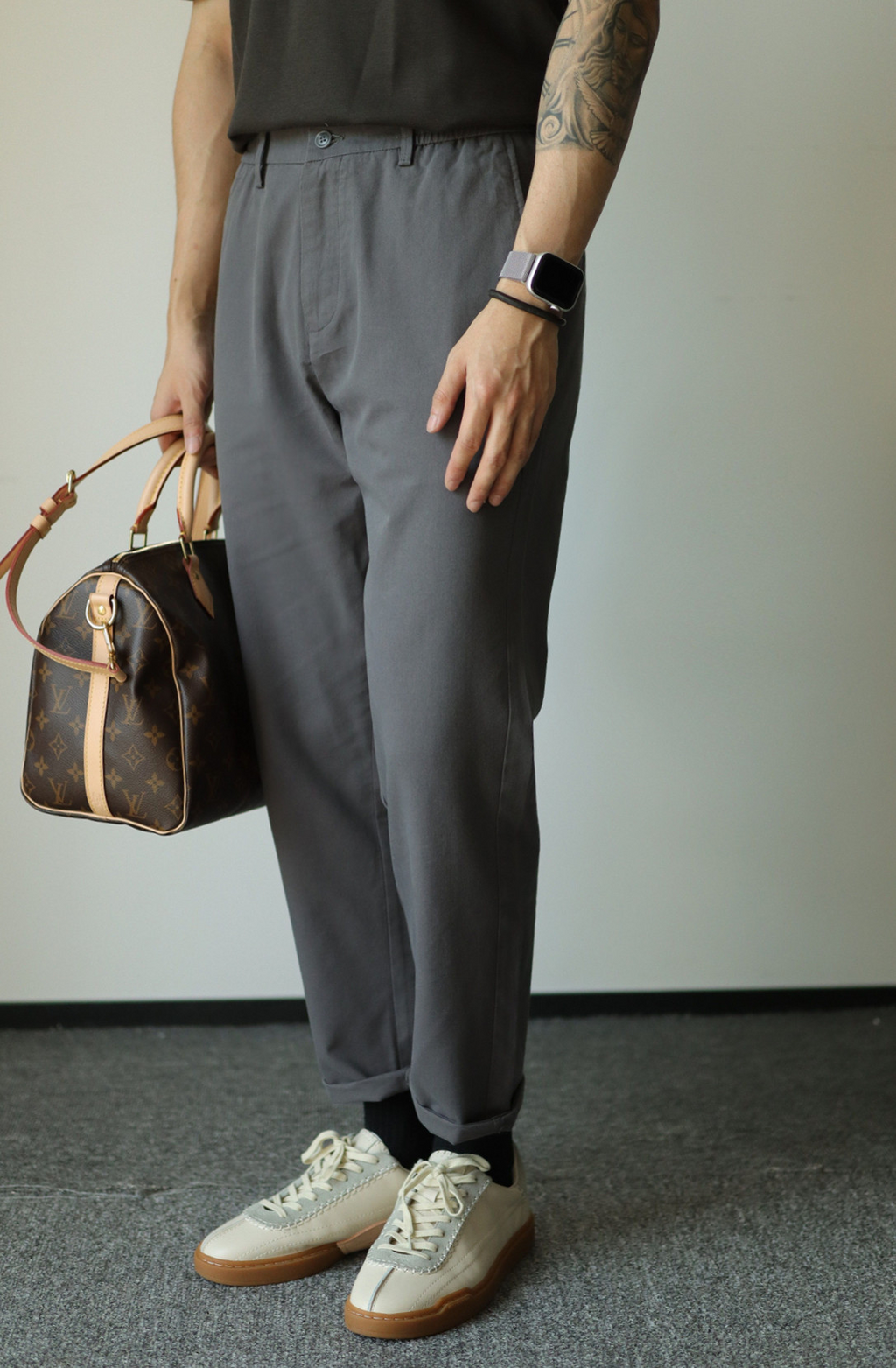 MONSEN Suitory Tencel Straight-Leg Cropped Trousers product image