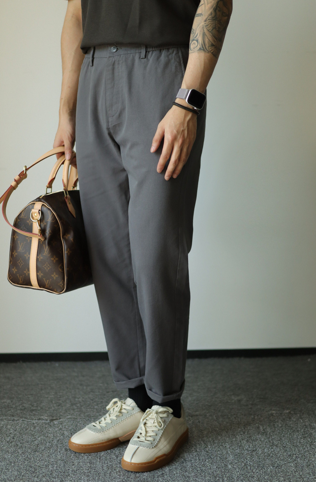 MONSEN Suitory Tencel Straight-Leg Cropped Trousers product image