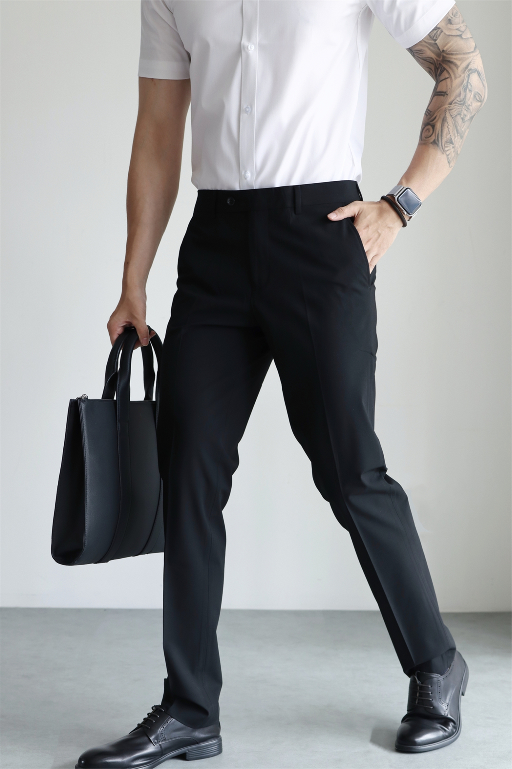 MONSEN Suitory Non-Iron Slim Trousers in Performance Blend product image