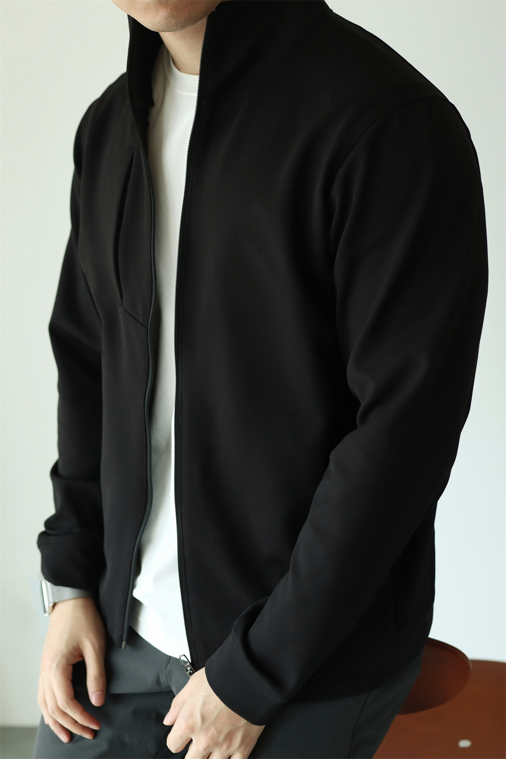 MONSEN Suitory 4-Way Stretch Stand-Collar Outerwear Jacket in Performance Blend product image