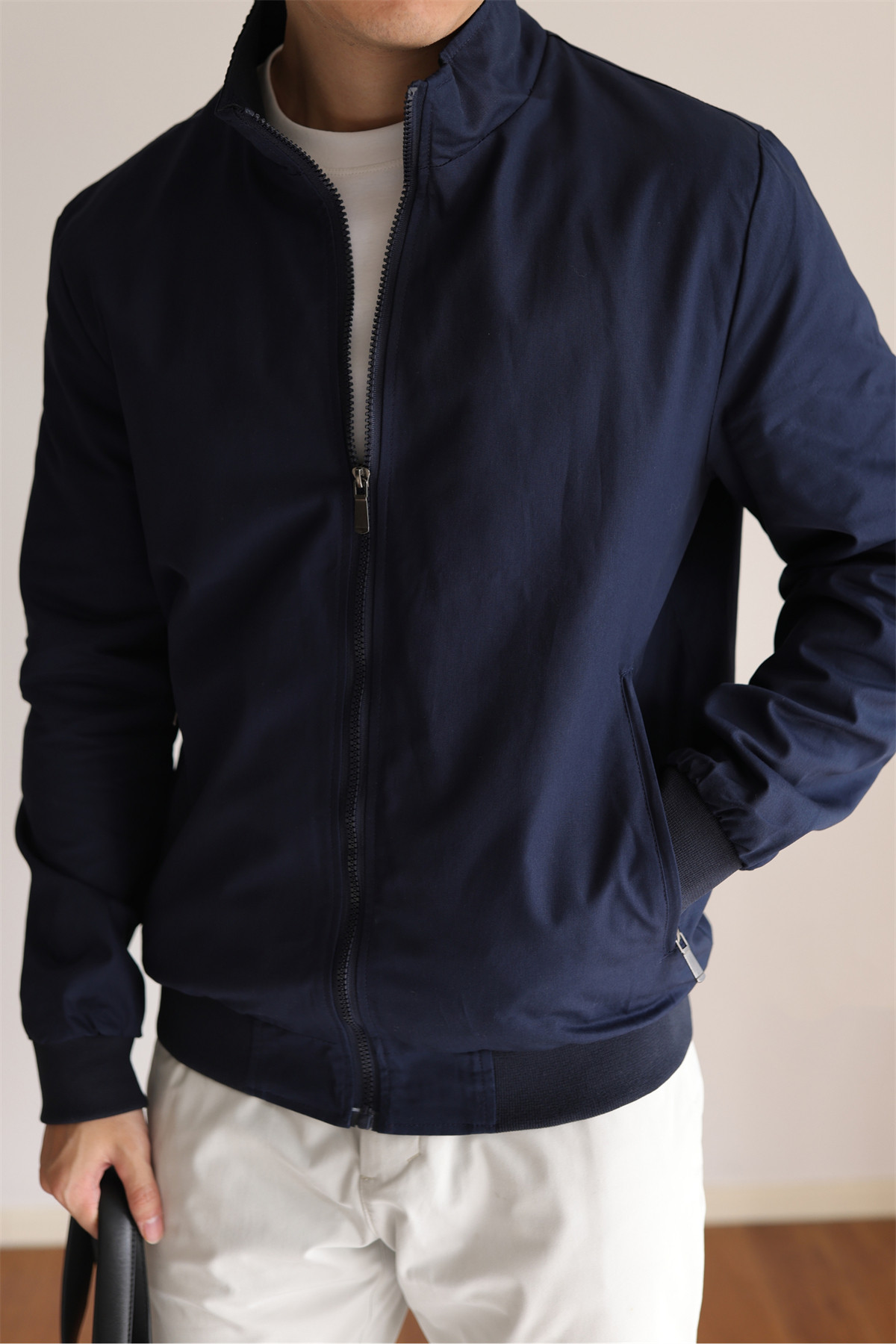 MONSEN Suitory Lightweight G9 Harrington Stand Collar Jacket in Performance Blend product image