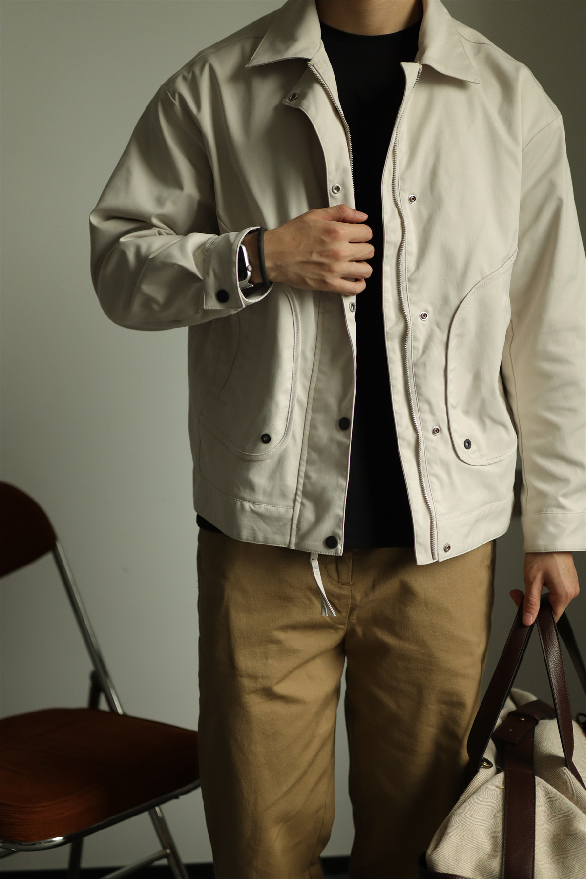 MONSEN Suitory Workwear Pocket Padded Coach Jacket in Cotton product image