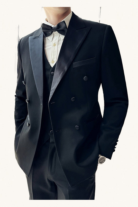 MONSEN Suitory Slim Fit Tuxedo Suit in Wool product image