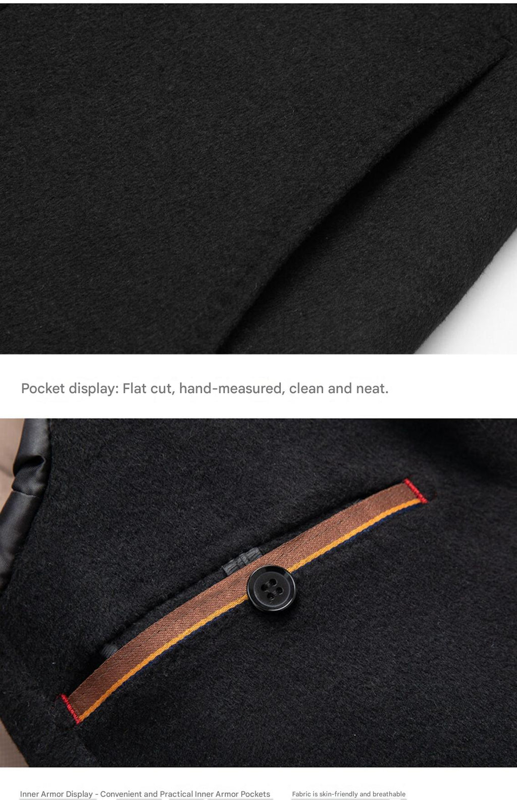 Goose-Down Liner Wool Overcoat