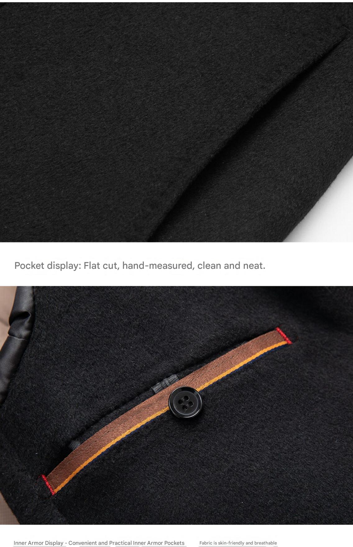 Goose-Down Liner Wool Overcoat