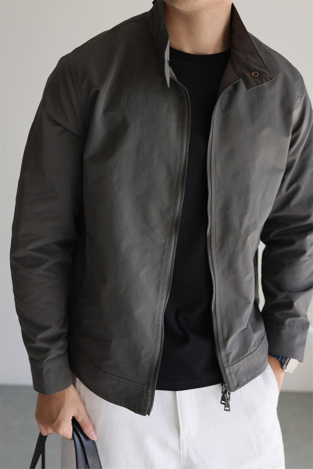 MONSEN Suitory Lightweight G9 Harrington Subtle Jacket in Performance Blend product image