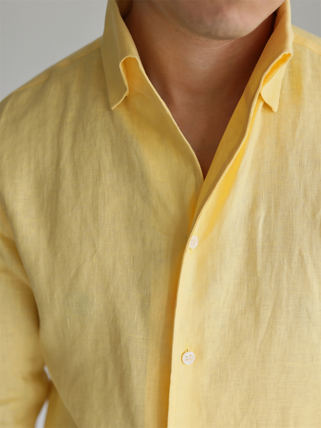 100% Linen One-Piece Collar Shirt