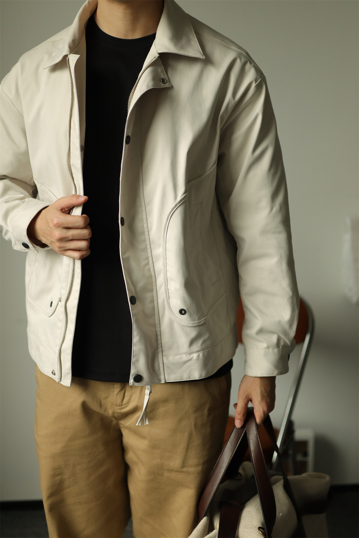 MONSEN Suitory Workwear Pocket Padded Coach Jacket in Cotton product image
