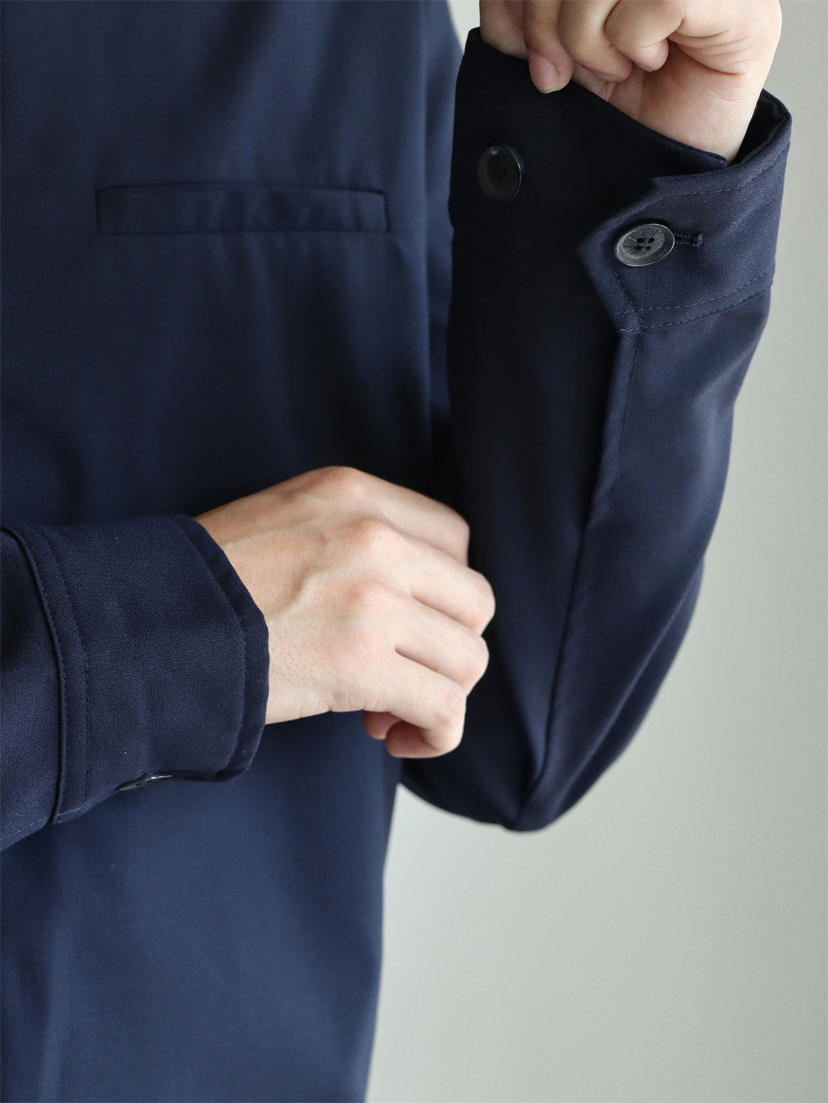 MONSEN Suitory Drapey Plain-Weave Lapel Jacket in Performance Blend product image